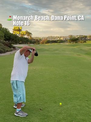 @monarchbeachgolflinks  Hole 16 • Par 4 • 294 yds Come play this hole with The Duke!