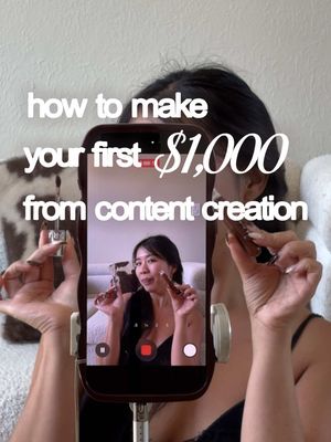 how to make your first $1,000 m from content creation 🤳🏻 Hi I’m Monae and I’ve been a UGC creator for the past 2 years, and this side hustle has become one of my main streams of income, so if I can, you can too!!! . UGC creator, content creator, UGC tips, brand deals, microinfluencer, UGC journey, UGC community