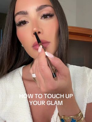 How I touch up my makeup throughout the day: Cream blush Minimal powder Setting spray Blend everything back into the skin Fresh lip combo #makeup #fyp #touchups #grwm
