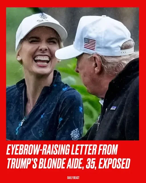 Donald Trump’s ever-present and “infatuated” blonde aide sent another eyebrow-raising letter to the president, the New York Times has revealed. The publication reported after Trump’s re-election in 2024 that Natalie Harp was primed to be an important conduit in his new administration. It also exposed fawning letters the young aide sent to her boss, including one that said, “You are all that matters to me.” Now, with renewed focus on the relationship between Harp, 35, and Trump, 80, after a public gibe from Democratic Sen. Jon Ossoff, the paper has spilled on another message the former cable news host sent her boss. In it, Harp, officially executive assistant to the president, apologized to him for running behind his cart as he played golf in Scotland. The Times reported that its journalists had seen videos, and that Harp was “sprinting great distances” in a bid to fulfill her main duty of keeping him abreast of positive news stories about him. “I also am sorry if I was an embarrassment walking the course in Scotland,” she wrote. “I want things to always be right between us. I also know I’ve been distracted all week (forgetting to eat throughout the days, and even forgetting to sleep, and only catching a couple hours at a time).” Read the full story at the link in bio. ________________________ Photos by Ken Cedeno/Reuters/Tasos Katopodis/Getty Images #trump #donaldtrumo #natalieharp #potus #trumpcircle #whitehouse 