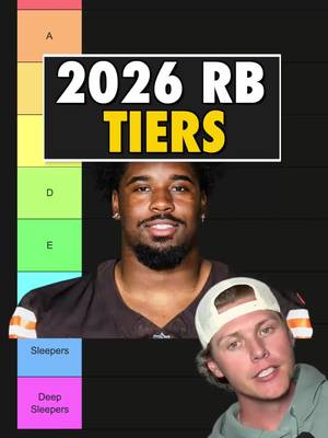 My fantasy football RB Tiers #football #TikTokCampaign #fantasyfootball #fantasyfootballadvice #nflfantasy 