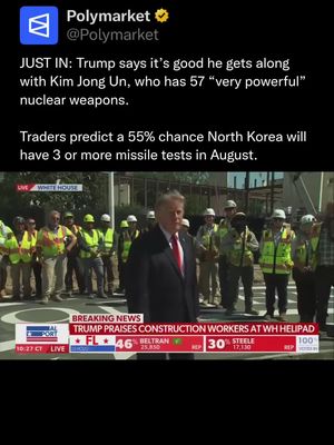 Trump revealed North Korea possesses 57 "very powerful" nuclear weapons, adding that his bond with Kim Jong Un is a major asset. The two leaders have maintained a unique dynamic since Trump's first term, previously exchanging letters and meeting face to face three times. #trump #kimjongun #northkorea 