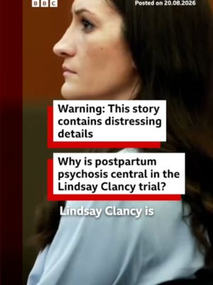 Lindsay Clancy is accused of killing her three children in Massachusetts in 2023. Her defence says she was suffering from severe postpartum mental illness, including psychosis, while prosecutors argue she acted deliberately. #LindsayClancy #Postpartum #MentalIllness #BBCNews