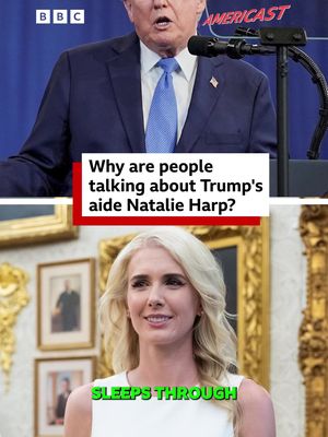 Who is Trump’s “human printer” Natalie Harp and why are Democrats targeting her relationship with President Donald Trump? #BBCAmericast #USNews #Ossoff #BBCNews