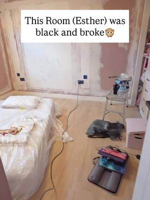 This room was BLACK and BROKE… then Esther saw money and said, “Time to bleach!” 😂🙊 Esther, WHY?! 😭 Ready to bleach your home too? 😂 Send us a DM! #bedroomtransformation #girlsbedroominspo #girlsbedroomdesign #londoninteriordesigners #interiordesigneruk