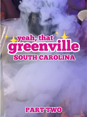 YEAH, THAT GREENVILLE (PART II) – To celebrate her 43rd birthday, my sister planned a weekend staycation celebration in Greenville, SC. She had full control of the itinerary, although I was able to wiggle in some places I wanted to visit to. ▪️ Recommended ✨ Highly Recommended 💜 Miss Black Foodie Fave   🗣️MAPLE STREET BISCUIT COMPANY – 📍18 E North St, Greenville, SC 👉🏾Casual cafe serving biscuit sandwiches & Southern sides for breakfast & lunch   💜The Squawking Goat – $10.99 - chicken, crispy goat cheese, pepper jelly ✨Loaded Tots- $7.49 ▪️Caramel Toffee Crunch Latte- $5.79, sub almond milk - +$0.79   🗣️GROUP THERAPY PUB & PLAYGROUND - 📍320 Falls St. Ste G Greenville, SC 👉🏾In-door entertainment venue with a self-serve beer wall, handcrafted cocktails, and food menu   ✨Mini Golf - $22 per adult   🗣️QAHWAH PALACE- 📍106 N Main St, Greenville, SC 👉🏾authentic Middle Eastern coffee house and gathering spot   💜Ice Berry Strawberry Matcha – 20oz: $7.95 ✨Pistachio Cheesecake - $7   🗣️LA SANTA - 📍109 Trade St. Greer, SC 👉🏾Vibrant restaurant serving Mexican cuisine, handcrafted creative cocktails with tableside presentations   💜Frozen Pina Colada - $14- luxurious frozen blend of creamy coconut, fresh pineapple, and Bacardi rum 💜Mexican Bowl - $17 – with shrimp – bed of Mexican rice, black beans, lettuce, pico de gallo, sour cream, cheese, and cilantro dressing ✨Vegas Bomb - $10 – party shot made with Crown Royal, peach schnapps, Malibu, cranberry juice and Red Bull 👉🏾Also featured: La Santa Fajita - $22 with steak, grilled in a smoked glaze with a side of rice and beans 👉🏾Other Recommendations: Cheese Dip, Chimichurri Burrito, Guacamole + Chicharron, Los Churros, Midnight Lavender, Platanos al Tequila, Tub Therapy   🗣️PARLOR DOUGHNUTS - 📍1901 Laurens Rd Unit B, Greenville, SC 👉🏾coffee shop known for its signature croissants made into doughnuts   💜French Toast- crisp, layered doughnut topped with maple glaze, a touch of maple syrup, and cinnamon powdered sugar 👉🏾OG Pepperoni- rich red sauce, melty mozzarella, bold pepperoni, and a sprinkle of Italian herbs 💜Peanut Butter Cup- combines the rich taste of chocolate glaze with a drizzle of peanut butter, all atop the flaky, buttery layers of their signature doughnut   #YeahThatGreenville #UpstateSC #GreenvilleSC #maplebiscuitco #grouptherapy     