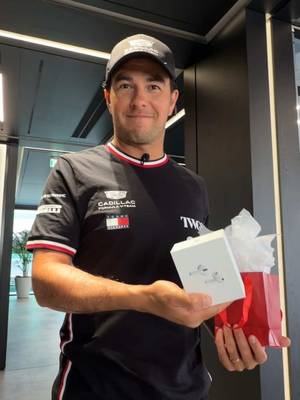 Checo delivered the update you all asked for 🎧 #cadillacf1team #f1 #airpods 