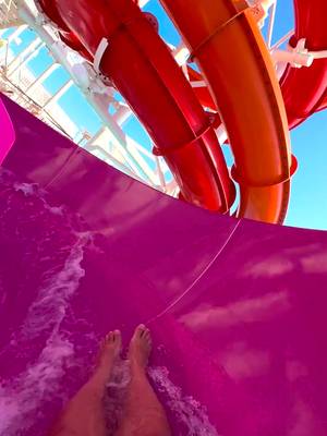 It's waterslide season out here 😎🛝#CruiseNorwegian #ship #slides #waterslide #travel #cruise #norwegian #Summer #vacation