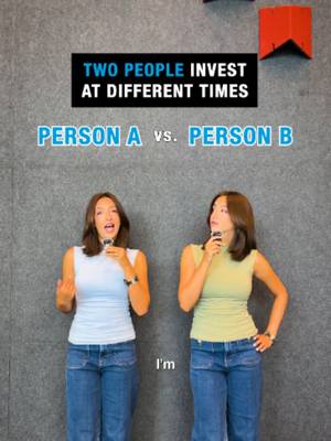 Who ends up with more money? The person who invests $100/month starting at 20, or the person who waits 10 years and invests $200/month? #powerofcompounding #finance #investing #PersonalFinance  (0826-FULX)
