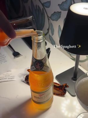 @Hannah | Travel + F&B has this weekend looking golden.  #MillerHighLife #beer #spaghett #cocktail #happyhour 