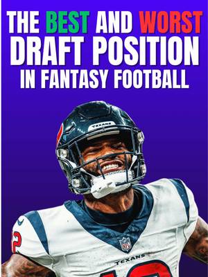 Best and Worst Draft Spots In Fantasy Football #nfl #fantasyfootball #fantasydraft 