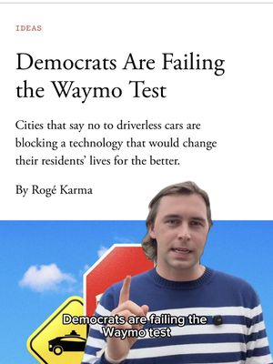 I want to talk about how the Democratic Party is fumbling Waymo, safety, and tech issues more generally #Tech #waymo #news #politics #democrats 