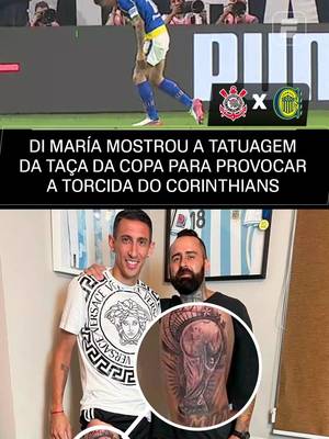 PROVOCOU! 👀 Di María saiu provocando a torcida do Corinthians mostrando a taça da Copa do Mundo. O  craque do Rosario Central perdeu a disputa de bola com o Matheuzinho e respondeu desse jeito aí... Assista a Corinthians x Rosario Central, AGORA e AO VIVO, pela ESPN no Plano Premium do #DisneyPlus. #LibertadoresNaESPN #Corinthians #RosarioCentral #DiMaria 