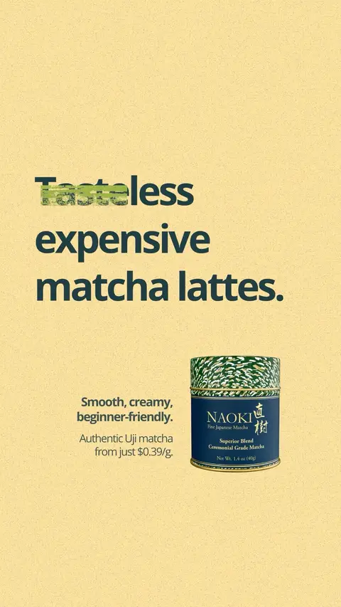 When you can make it at home for less than $2!  #naokimatchausa #naokisuperiorblend #matchapowder #matchalatter 