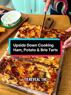 Upside Down Ham, Potato & Brie Tarts #upsidedown #ham #potato 