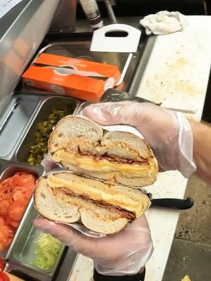 The Jersey Classic! Bacon Egg n Cheese on an Everything Bagel 🥯 🥓 Make any Breakfast Sandwich Billy’s Way (Crispy Hash-brown with our Signature O’Saucy) 