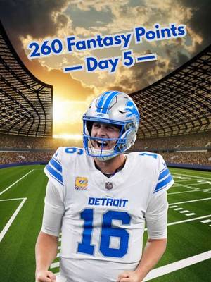 Trying to score 260 fantasy football points based on the 2025 NFL season: Day 5 #acshear #fantasyfootball #260fantasypoints #nflfilter 