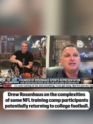 Drew Rosenhaus explains how Dae'Quan Wright could end up playing college football even though he's currently with the Cleveland Browns. (via @Pat McAfee Show Clips)