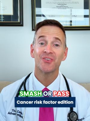 Smash or pass: which cancer risk factors actually deserve your attention? Smoking, HPV, processed meat, sun exposure, weight, and inactivity don’t all carry the same risk—and context matters. #CancerRisk #CancerPrevention #CancerRiskFactors #Oncology #CancerEducation