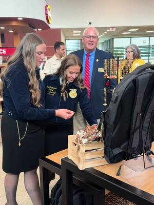 POV: the future of agriculture comes to visit Tyson Foods 🌱✨  @National FFA Organization officers toured our campus, met with team members and joined a fireside chat to learn more about the food industry and the many careers that keep it moving. #FFA #NationalFFA #agtok #agriculture #leadership 