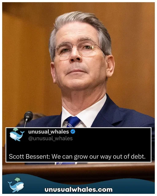 Scott Bessent: We can grow our way out of debt. "The era of cheap used cars is rapidly disappearing," per YF "Amazon, $AMZN, is destroying tons of rare books to feed its AI training," per YF Follow @unusual_whales for daily posts about the stock market and crypto📈 NOTE: This post is not financial advice. The stock market is risky, and any trade or investment is expected to have some, or total, loss. Please do research before any trade. Do not use this information for financial decisions. Do not use this, or Unusual Whales’, information for investing. Check terms on site for full terms. APOLOGIES ABOUT THE HASHTAGS⁣⁣⁣⁣⁣⁣:⁣ #stockmarket #housing #epstein #trump #iran