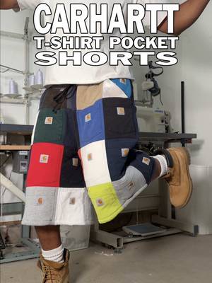 What are yall carrying in your @carhartt T-Shirt Pocket Shorts? #upcycling #carhartt #sewing 