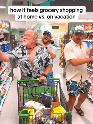 the grocery at the beginning of vacation might be the happiest place on earth 😂 #dan #dad #dadsoftiktok 