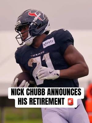 Nick Chubb announces his retirement from the NFL at age 30 🚨 (via @Houston Texans) #nfl #nflfootball #nickchubb #texans #nfltiktok 
