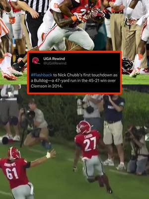 UGA freshman Nick Chubb was bound for greatness 🐐 (h/t UgaRewind/X) #cfb #CollegeFootball #uga #nfl #nickchubb 
