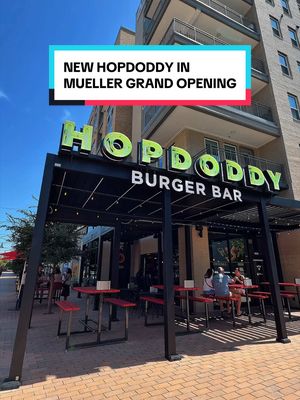 New burger spot in Mueller in Austin - got a peek at the new @Hopdoddy Burger Bar now open in Mueller with dog-friendly patio! Grand opening party is this Sunday 8/23 from 9am-12pm – enter to win FREE burgers for a year! FREE tee + breakfast sandwich for first 100 guests prize wheel = free shakes, fries, merch and more Loyalty sign-ups are entered to win free burgers for a year live music on the patio by @Jelly airbrush tattoos from 9:30–11:30am Hopdoddy Mueller, 2005 Aldrich St, Austin, TX 78723 #ad #hopdoddypartner #austintexas 