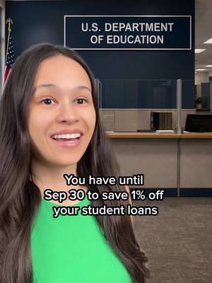 have student loans? You have until September 30 to get the discount  The fine print:  only applies to Direct Loans disbursed after July 1, 2012. FFEL and Perkins don’t qualify. you have to be enrolled in autopay by September 30 or you don’t get it if you already have autopay turned on, you will automatically get it (check your account - you should already see that your interest rate dropped) your monthly payments won’t drop, but a lower interest rate means more of your payment goes to the principal  ❤️ tag someone with student loans so they don’t miss the deadline!