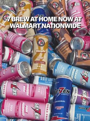 your fave 7 Brew flavors are ready for the grocery cart 💙 starting this month, our ready-to-drink coffee lineup is rolling out at Walmart stores nationwide, with 7 Brew Energy™ also arriving in select Walmart locations! #7Brew #7BrewCoffee @Walmart  7 Brew Coffee® 🥤 Blondie® Espresso Breve: caramel + vanilla 🍌 Banana Bread™ Espresso Breve: banana + hazelnut 🍫 Brunette Brownie™ Espresso Mocha: chocolate 7 Brew Energy (available in select Walmart locations) 🔵 Original ⚪ Original Sugar-Free 🌊 Ocean Breeze™ Sugar-Free: blue raspberry + coconut 🌙 Nightshade™ Sugar-Free: lavender + pomegranate + blue raspberry 🩷 Pink Mermaid™ Sugar-Free: watermelon + coconut + strawberry