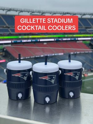 these gillette stadium cocktail coolers are stunning 🤩  #nfl #newenglandpatriots #gillettestadium #drinkcooler 
