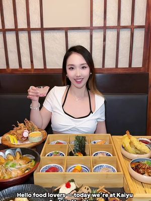 Fresh sushi, premium ingredients, and BOGO 50% OFF rolls every day? 🍣✨ Kaiyu Sushi is definitely a spot worth checking out! 🍱 📍 15333 Sherman Way Unit J, Van Nuys, CA 91406 Everything we tried was fresh, beautifully prepared, and surprisingly affordable for the quality. 🍣 Hoshi Sushi Premium chef’s choice sushi with uni & ikura, bluefin tuna, toro with fresh wasabi, yellowtail belly, scallop, halibut, salmon, unagi, and more. 🤍 Special Hand Rolls • Seared Scallop + Uni • Wagyu + Fried Shallot • Bluefin Tuna + Chili Garlic • Uni Prawn • Salmon + Ikura + Avocado 🍱 Bento Box Chicken teriyaki, mixed tempura, salad & miso soup. 🍜 Spicy Seafood Ramen Spicy seafood broth loaded with mussels, shrimp, and scallops. 🍥 Big Boss Roll Crabmeat, avocado, salmon tempura & shrimp tempura, topped with yellowtail and yuzu ponzu. ✨ Appetizers Agedashi Tofu + crispy Ika Geso. 🍶 They also have a huge sake selection. We tried their house hot sake and premium Junmai yuzu sake. One of the cutest details: when you order a bottle of sake, everyone at the table can choose their own beautiful sake glass imported from Japan. 🇯🇵 Plus, the interior is filled with thoughtful details inspired by traditional Japanese culture and craftsmanship. #kaiyusushi #sushi #sashimi #sushiroll 