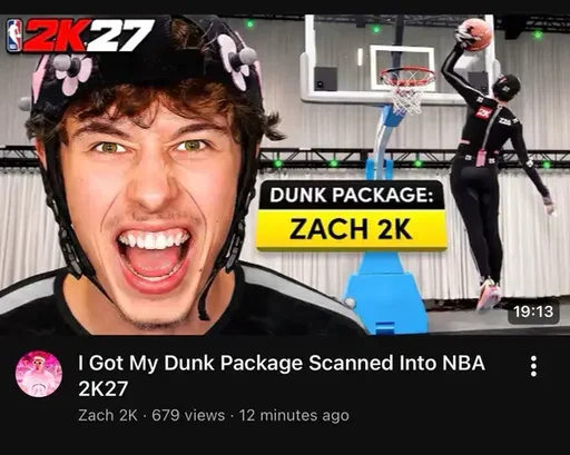 Zach 2K finally gets his dunks scanned into nba 2K27