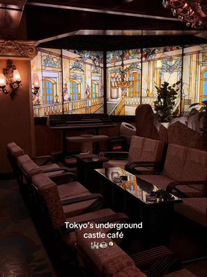 Tokyo’s underground castle café 🏰☕️🍳 Opened in the 1960s, this old-school Ueno kissaten still has its original chandeliers, stone walls, vintage furniture and stained glass inspired by European castles. It’s now run by the founder’s daughter Kyoko Matsui and her husband Yoshinori, both around 80. 📍 Kissa Kojyo (喫茶 古城), Ueno, Tokyo 💰 Morning sets ¥950–¥1,150 (~$6.50–$8) . . #tokyocafe #tokyo #japan #tokyofood #japantravel 