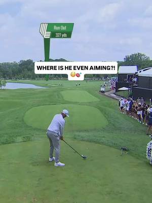 Where is he even aiming? 🎯😳 #LivGolfIndy #golf #FYP