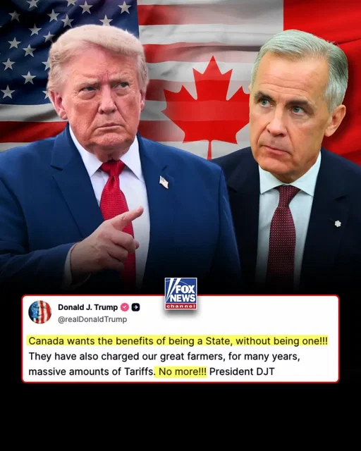 NEW: President Trump lashes out at Canada after trade negotiations between the two countries collapse, accusing America's northern neighbor of wanting the "benefits of being a State, without being one." The comments come a day after Canadian Prime Minister Carney suspended negotiations with the U.S. and ordered Canada's trade team back to Ottawa as Trump's 50% tariffs on roughly $20 billion worth of Canadian imports took effect early Saturday.