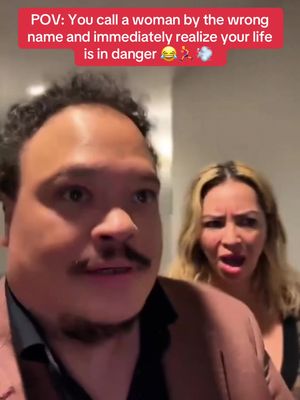 POV: You call a woman by the wrong name and immediately realize your life is in danger 😂🏃‍♂️💨 #creatorsearchinsights #viralvideo 