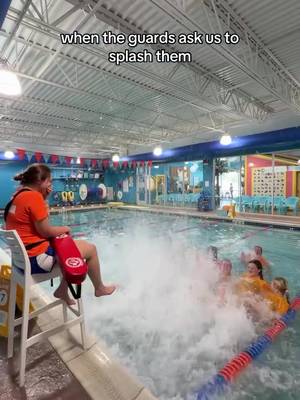 POV: Our lifeguards need a little help cooling off… and the instructors understand the assignment 😂 The teamwork, the laughs, and the good vibes behind the pool deck are all part of what makes the Goldfish experience special 🧡 #GoldfishSwimSchool #SwimLessonsForKids #TeamGoldfish #SwimInstructorLife