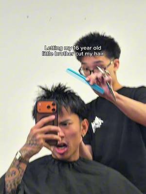 Let your brother cut your hair… #explore #nyc #barber #hair 