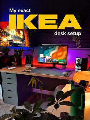 The IKEA desk setup that changed everything 😮‍💨 with full breakdown.  #ikea #desksetup #deskgoals #deskdecor #roominspo 