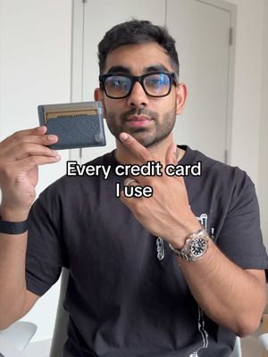 got asked which credit cards I use, so this is the order I got them in 💳 half of them have no annual fee. if I could only keep two it'd be the Platinum and the Gold, my two most expensive ones, but the american express customer service is worth it to me and yes I wore the glasses to make me look smarter... 🙂‍↕️ #creditcards #PersonalFinance #pointsandmiles #amex #Lifestyle 