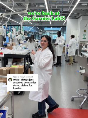 Replying to @Jenny Had to go back to the @GARNIER labs to get some answers to your questions… and more! 💁🏻‍♀️ It was so fun learning more about the way they formulate and test their products. Garnier really is for the curly girls!! #garnierpartner #curlyhair #garnier #curlygirl  