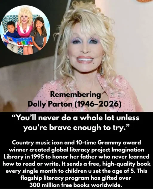 Dolly Parton has passed away peacefully in Nashville at the age of 80 her nephew Bryan Seaver confirmed. From her humble beginnings in a small cabin in East Tennessee to lighting up global stages, Dolly gave us seven decades of pure magic. She wasn’t just a voice; she was a brilliant songwriter who wrote over 3,000 tracks, a movie star who charmed us all, and a hero who sent hundreds of millions of books to kids through her Imagination Library.As her nephew beautifully said, “Dolly has lived in the light.”