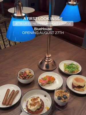 JetBlue flyers, you’re going to want to see this 👀💙✈️ We got a sneak peek inside @JetBlue brand-new BlueHouse lounge at Boston Logan International Airport and she’s NICEEE! ✨ BlueHouse officially opens Thursday August 27th in Terminal C, across from Gate C25, and is JetBlue’s second-ever lounge! It will be open daily from 5:00 a.m. to 10:00 p.m. 🕰️ The 12,000-square-foot space was designed as a little love letter to Boston + New England, with locally inspired food & drinks, a full bar, game room, candy closet 🍬, quiet workspaces and plenty of cozy spots to hang out before your flight 🗺️ Starting Thursday August 27th, eligible Mosaic 4 members, JetBlue Premier Cardmembers and customers traveling on eligible Mint fares can receive complimentary access. Boston Logan just got a serious upgrade🤍 Would you check out BlueHouse before your next flight? 👀 #jetblue #bluehouse #boston 