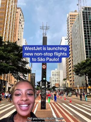 Calgary to São Paulo NON-STOP? ✈️ @westjet’s new winter route runs from December 2026 to February 2027, bringing Brazil’s food, culture, and beaches closer. 🇧🇷 #FYP #ForYouPage #Ad