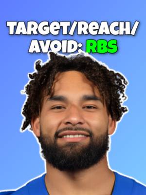 Target/Reach/Avoid: RB Edition🏆 #nfl #fantasyfootball #fantasyfootballadvice #fyp