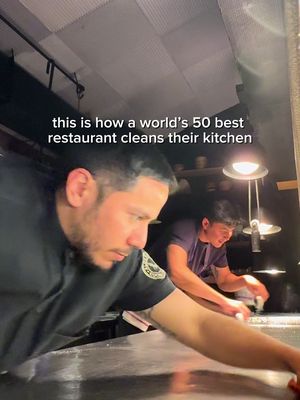 cleaning is half the job 🧼 #culinaryarts #restaurantlife 