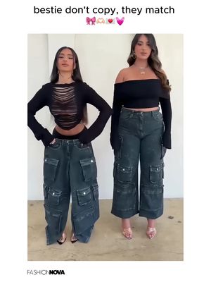 Besties don't copy, they just make matching look this good 🤎✨ #FashionNova #novababe #bestiestyle #matchinglooks #OOTD 